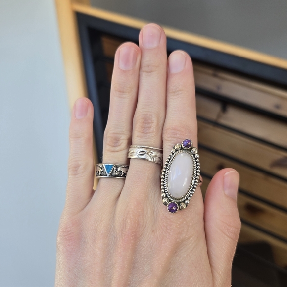 Handmade Jewelry - Pink Conch Sterling Ring